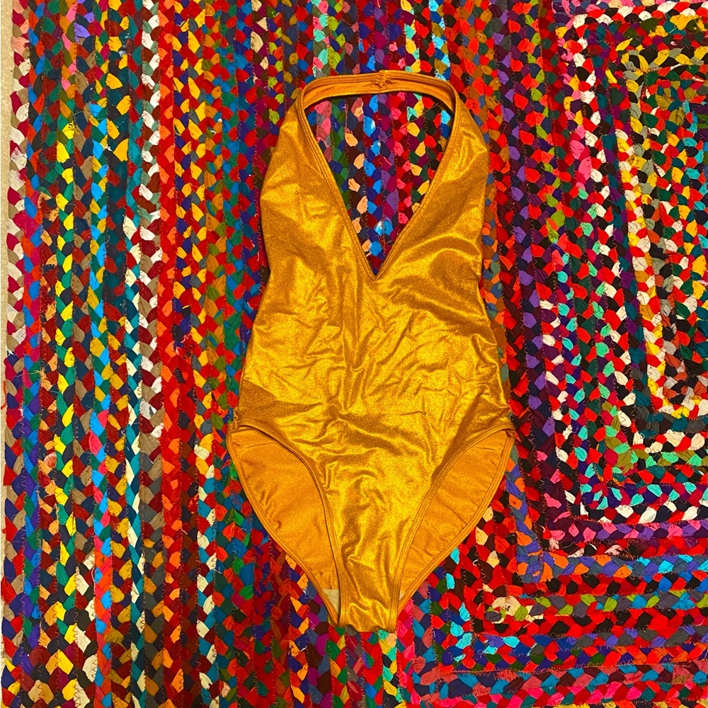🧡 American Apparel Metallic Copper Bodysuit🧡Swimsuit